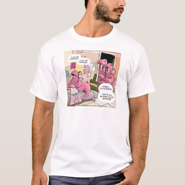 Singing Walrus Worried Parents Funny T Shirt (Framsida)