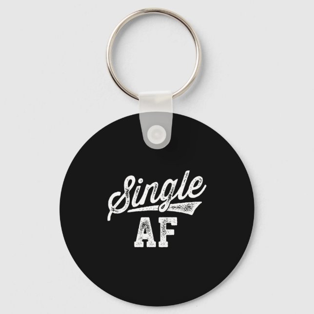 Single Af Funny Singles Awareness Day Anti-valenti Nyckelring (Framsida)