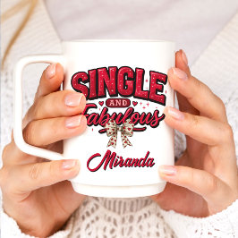 Single and Fabulous Anti Valentines Day Kaffemugg