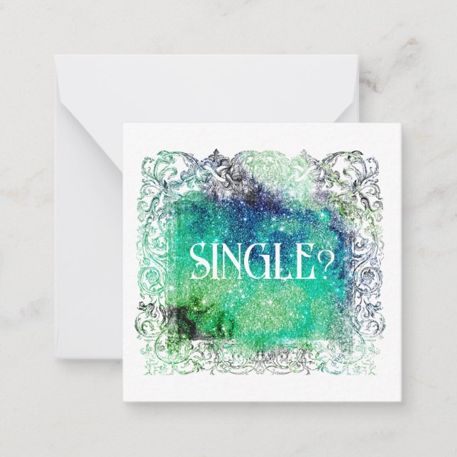 *~* Single? AP63-relationskort för platt antecknin Anteckningskort (Framsida)