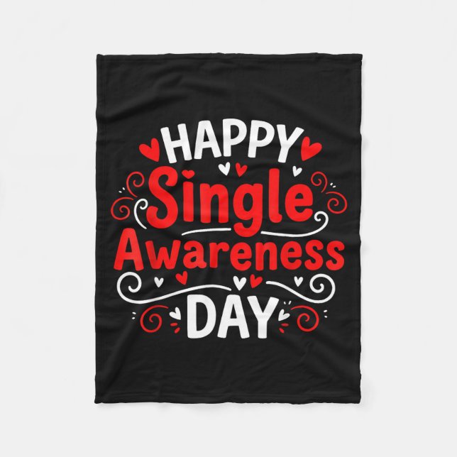 Single Awareness Day Funny Anti-valentine Humor De Fleecefilt (Framsidan)