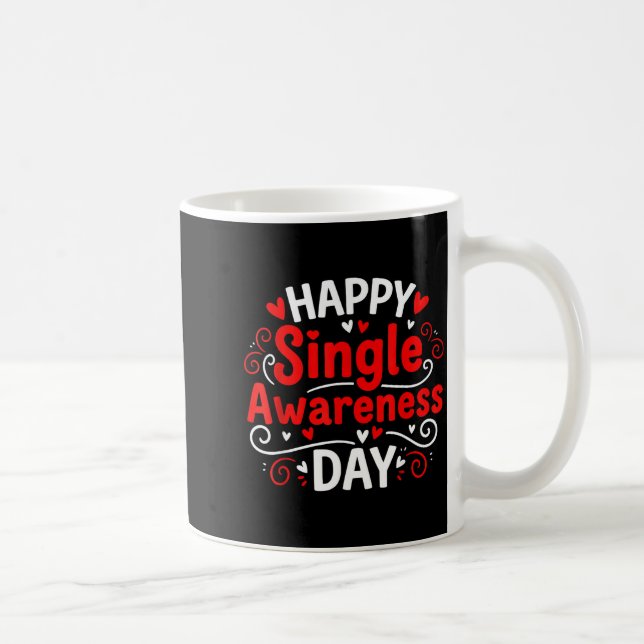 Single Awareness Day Funny Anti-valentine Humor De Kaffemugg (Höger)