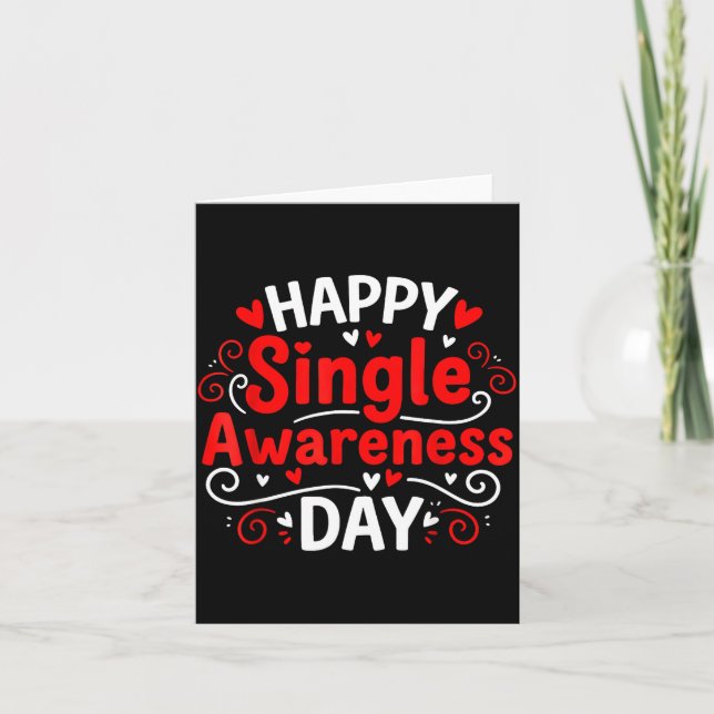 Single Awareness Day Funny Anti-valentine Humor De Kort (Framsida)