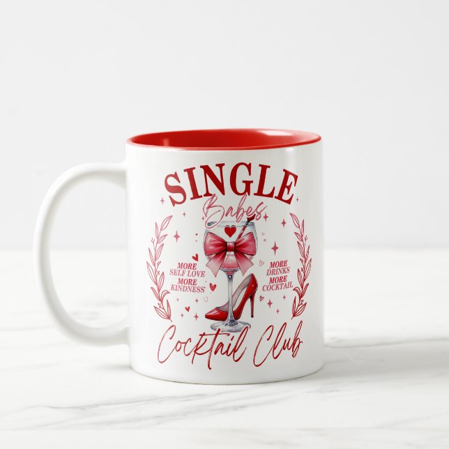 Single Babes Cocktail Club Två-Tonad Mugg (Vänster)