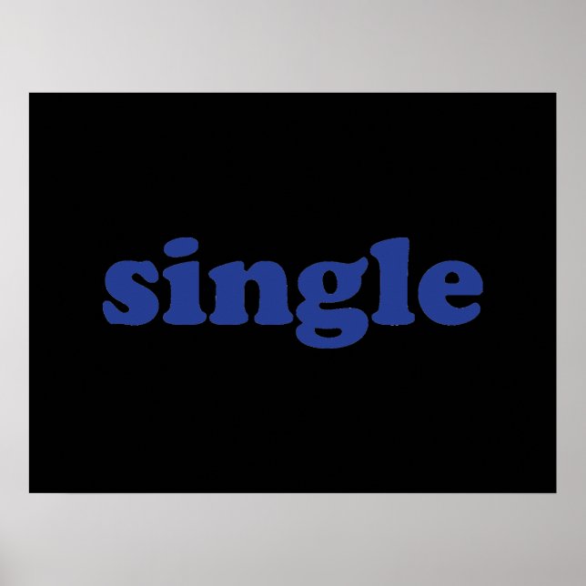 "single" blue brev black poster (Framsidan)