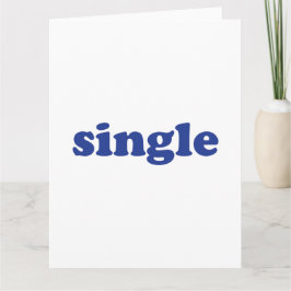 "single" blue brev white kort