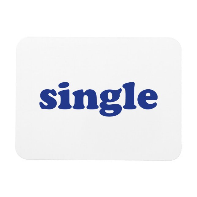 "single" blue brev white magnet (Horisontell)