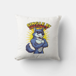 Single by Instinct – Cool Wolf Cartoon Funny Kudde