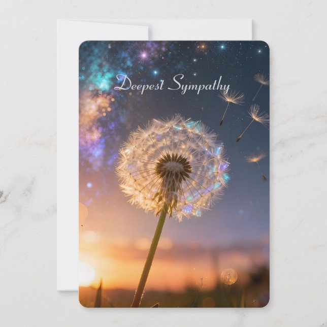 Single dandelion head with its seeds, sunset (Framsida)