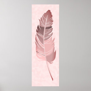 Single Feather - Mauve Färg Poster