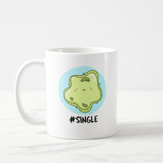#Single Funny Solo Cell Biology Pun Kaffemugg (Vänster)