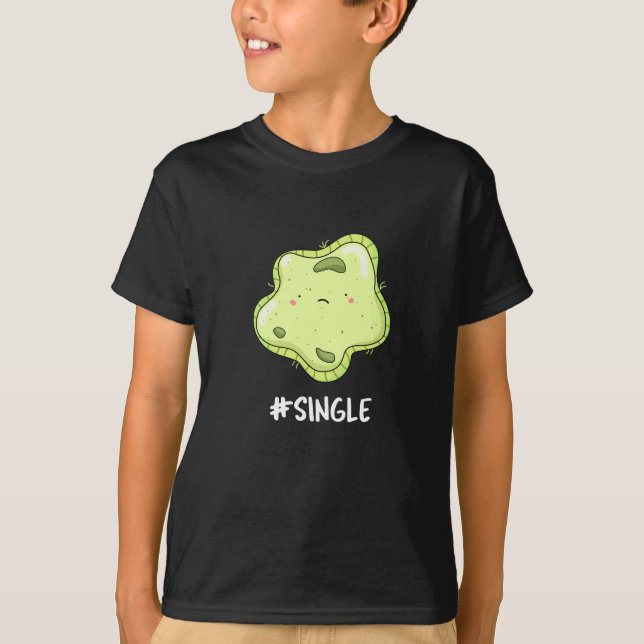 #Single Funny Solo Cell Biology Pun Mörk BG T Shirt (Framsida)