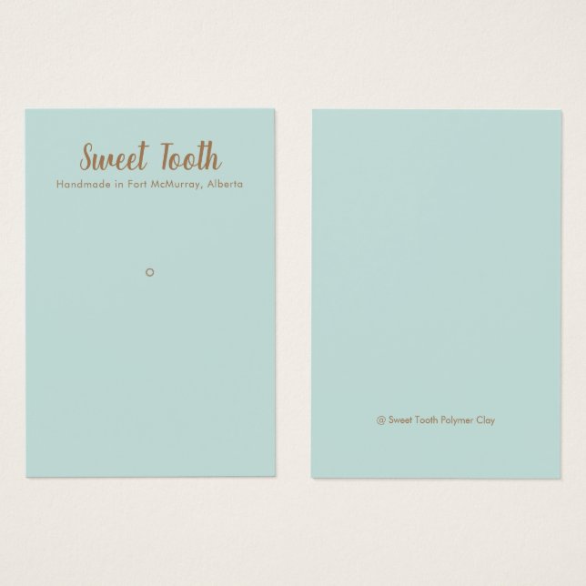 Single Hål Pendant Pin Visitkort (Framsida & baksida)