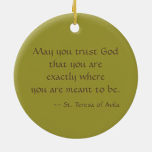 Single Image St. Teresa of Avila (SNV 27) Circle Julgransprydnad Keramik
