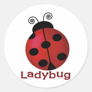Single Ladybug Runt Klistermärke