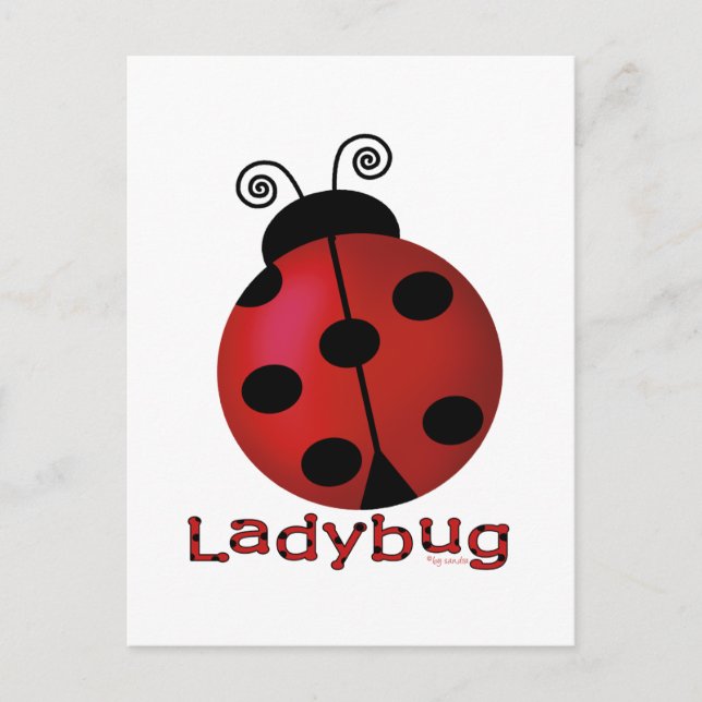 Single Ladybug Vykort (Framsida)