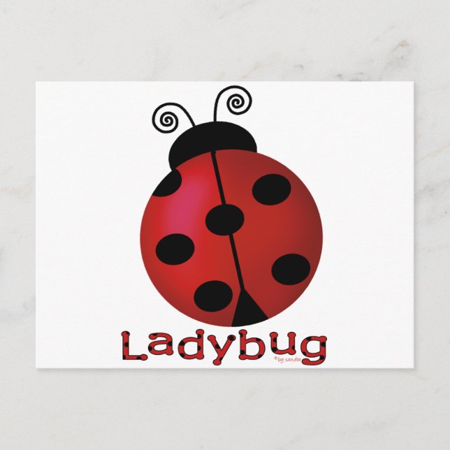 Single Ladybug Vykort (Framsida)
