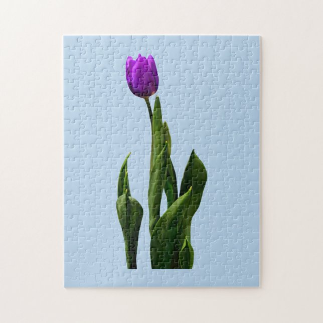 Single Lila Tulip Pussel (Vertikal)