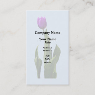 Single Lila Tulip Visitkort