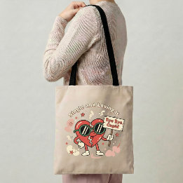 Single & Loving It Tote Bag Funny Single Life Gift Tygkasse