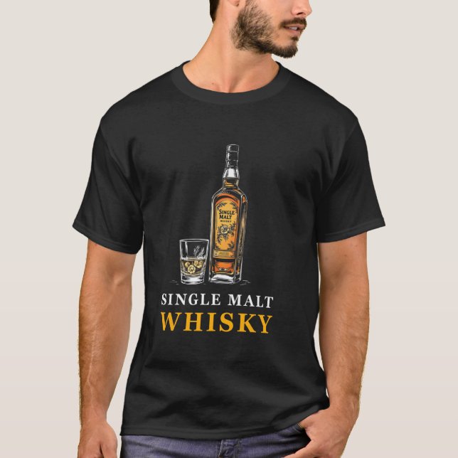 Single Malt Whisky Tee I Whiskey Longdrink Design (Framsida)