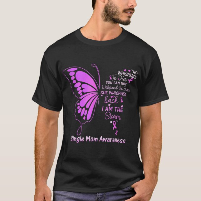 Single Mamma I är stormen T Shirt (Framsida)