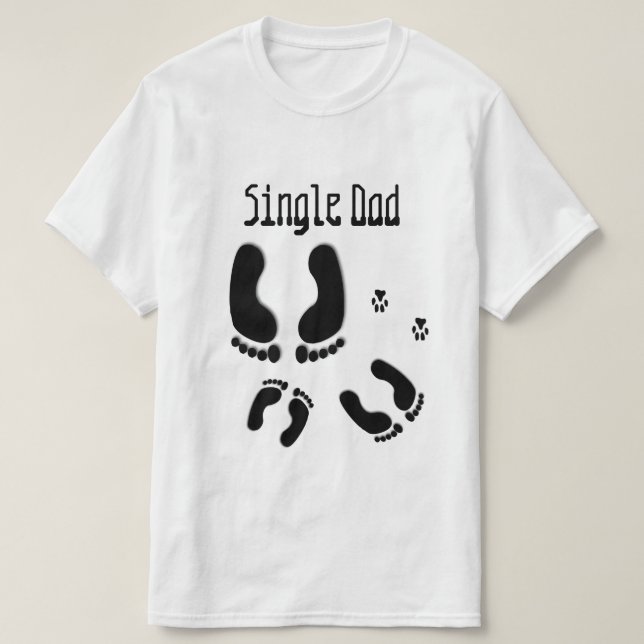 Single Pappa Roligt T Shirt (Design framsida)