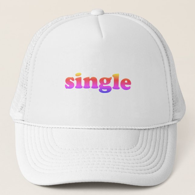"single" pride brev vit keps (Framsida)