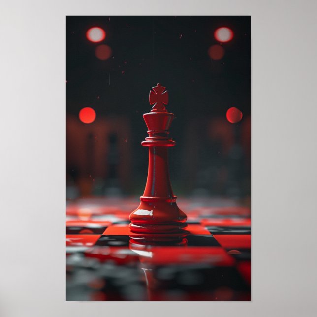 Single Red Kung Chess Biet Poster (Framsidan)