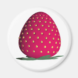 Single Red Strawberry Magnet