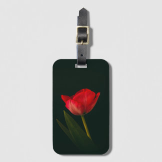 Single Red Tulip Bagagebricka