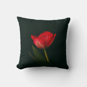 Single Red Tulip Kudde