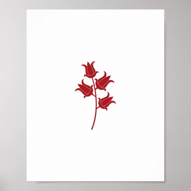 Single Red Tulip Poster (Framsidan)
