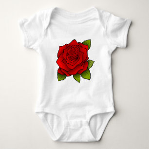 Single Röd ros Tee Shirt