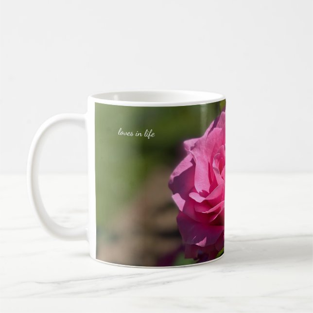 Single Rosa ros Kaffemugg (Vänster)