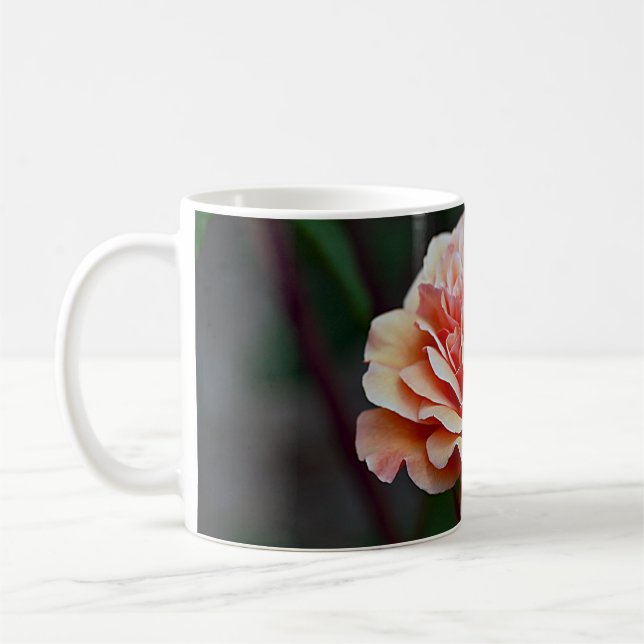 Single rosa ros kaffemugg (Vänster)