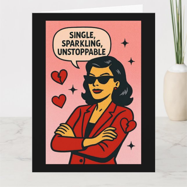Single, Sparkling, Unstoppable Kort (Framsida)