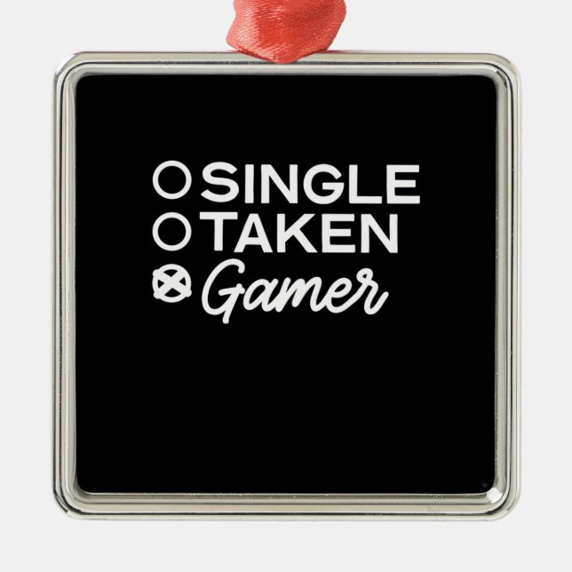 Single Taken Gamer Julgransprydnad Metall (Framsidan)