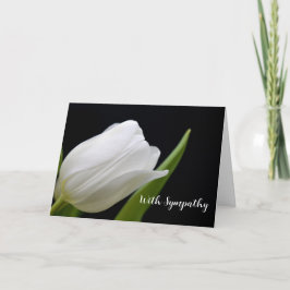 SINGLE WHITE ROSE SYMPATHY CARD TACK KORT