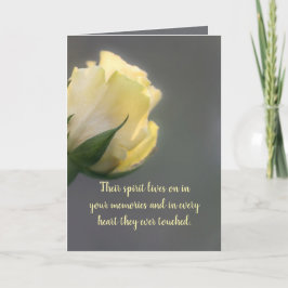 SINGLE YELLOW ROSE SYMPATHY CARD TACK KORT
