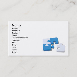 SingledPiecePuzzle101310 namn, adress 1, Addr… Visitkort