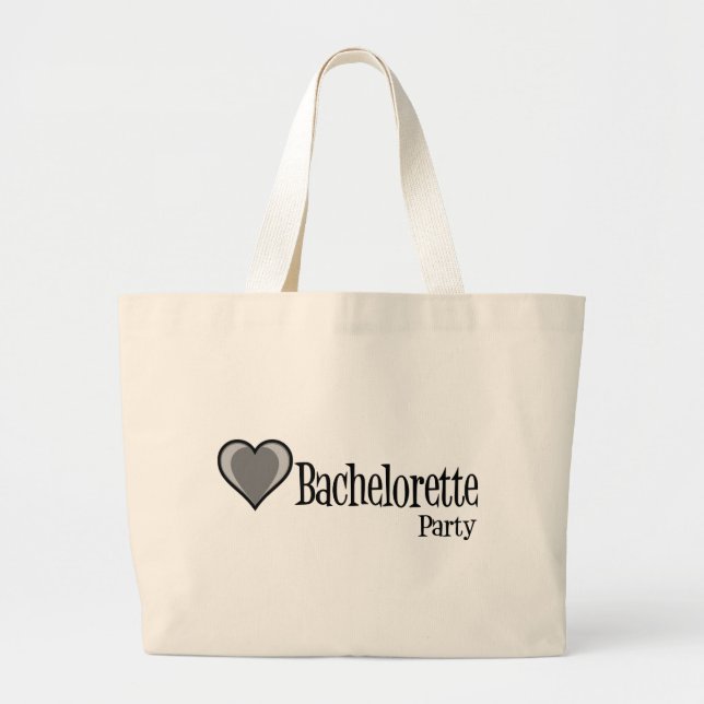SingleHeart-BacheloretteParty-Blk Jumbo Tygkasse (Framsidan)