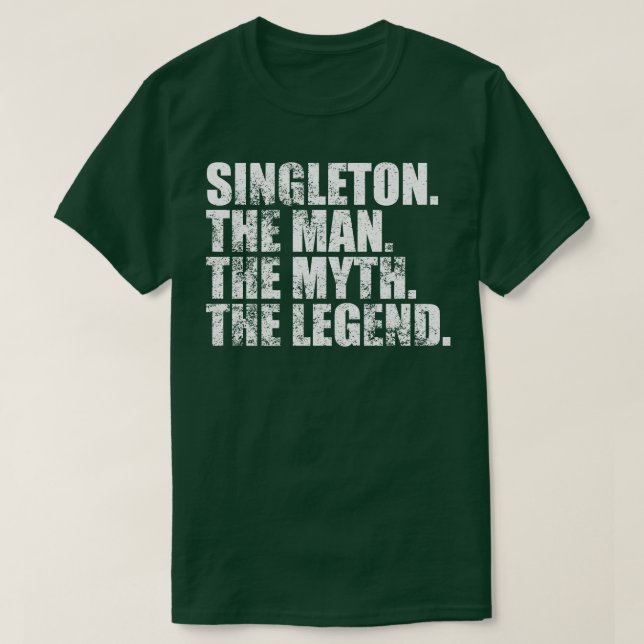 Singleton Singleton Family namn Singleton efternam T Shirt (Design framsida)