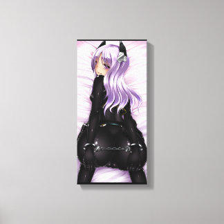 SingleZ "Make Me" Black and Lila Hentai Canvas