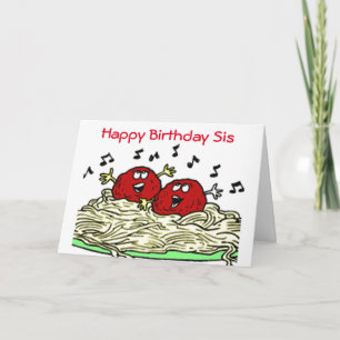 "SINGMEATBALL" JUST FÖR ***SYRRAN** BIRTHDAG KORT