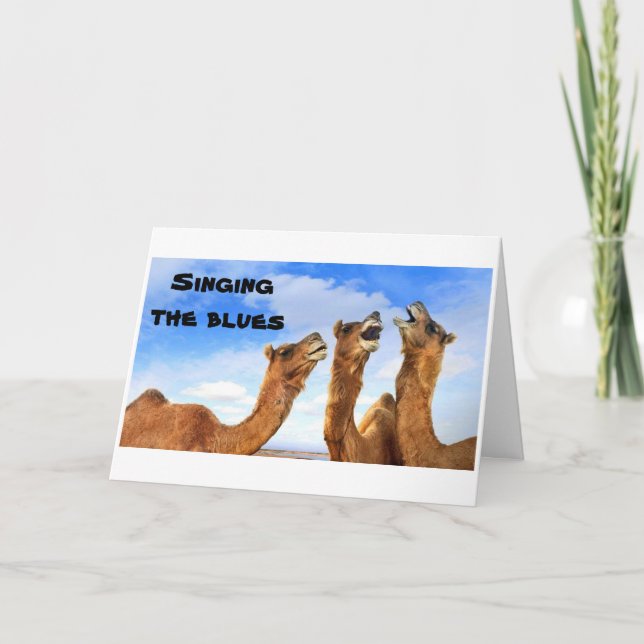 SINGS CAMELS SJUNGA BLUES-GET WELL KORT (Framsida)