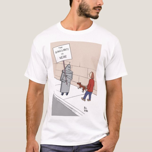 Singulariteten är nära t shirt (Framsida)