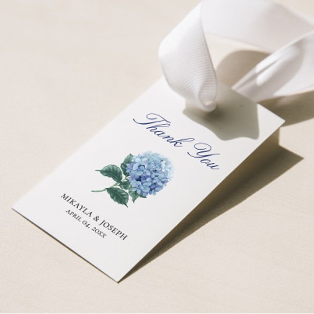 SINI Blue Hydrangea Gift Märkre Presentetikett (Skapare uppladdad)