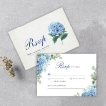 SINI Blue Hydrangea Responcard