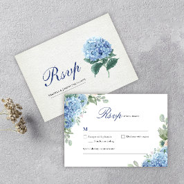 SINI Blue Hydrangea Responcard OSA Kort
